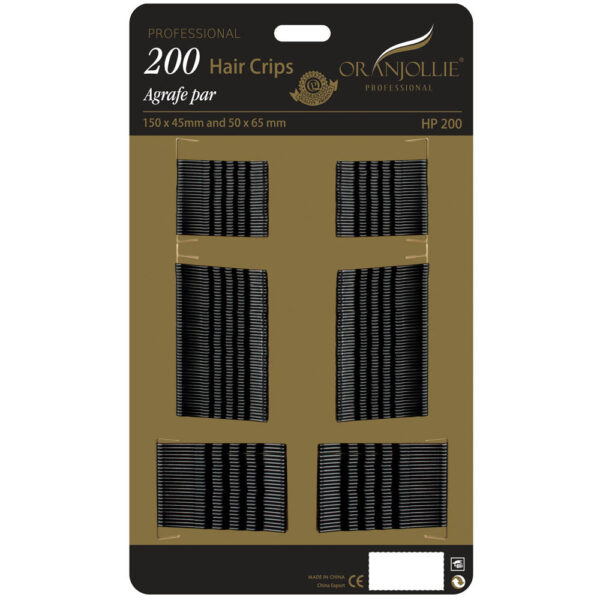 Agrafe 200/set negre Oranjollie