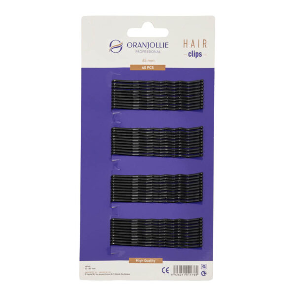 Agrafe negre set 40buc Oranjollie
