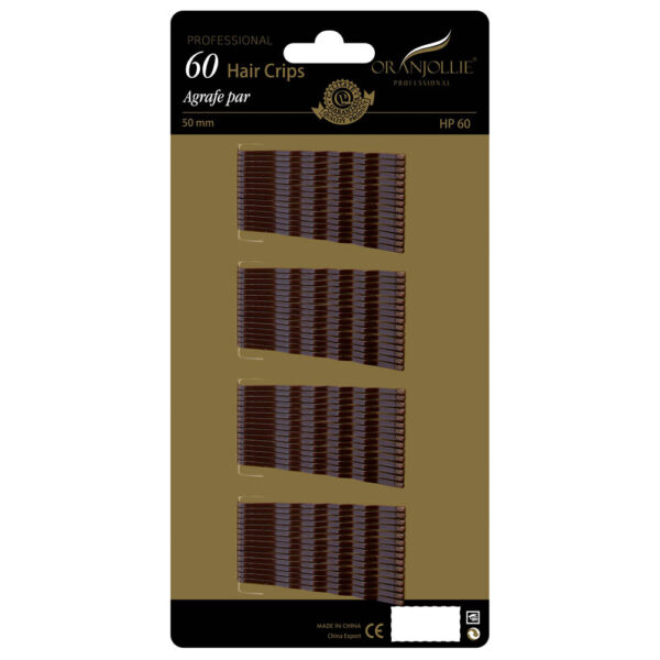 Agrafe Oranjollie maro 60 la set(50 mm)