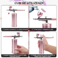 Airbrush roz pentru unghii x90 - imagine 2