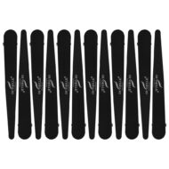 Clips Oranjollie negru silicon 12 la set