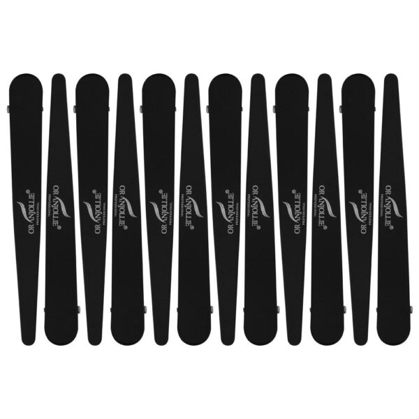 Clips Oranjollie negru silicon 12 la set