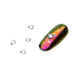 Cristale pentru unghii Inimioare Multicolor Nr 12 Set 5 buc