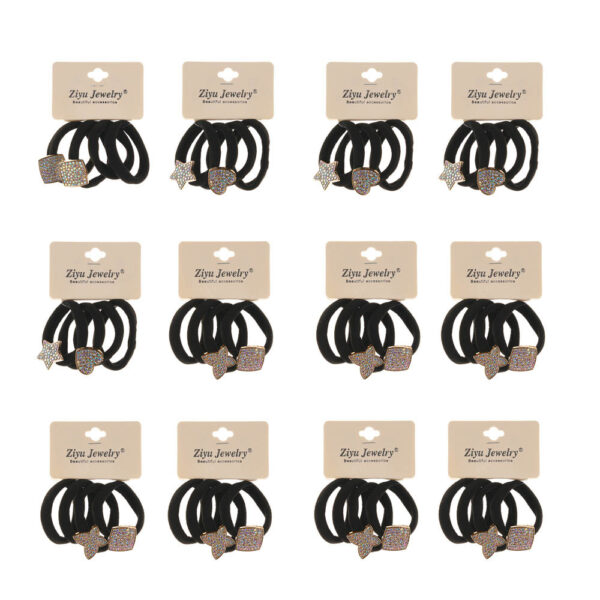 Elastic par negru stras X81 48 set Oranjollie