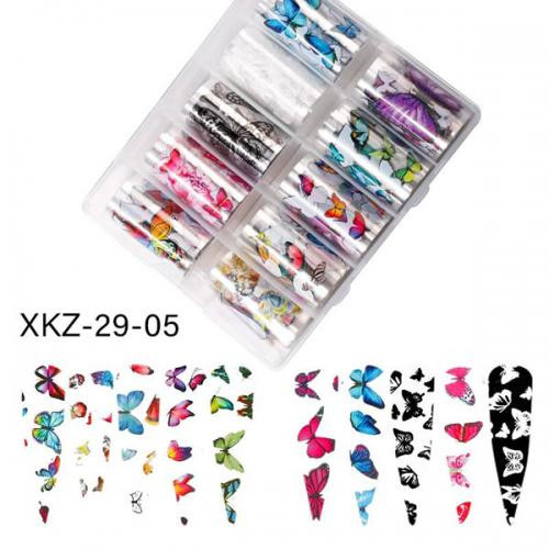 Folie de transfer M729 fluture alb Oranjollie – set 10 buc