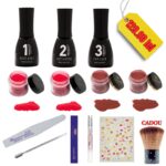 Kit 4 Dipping Powder + 3 solutii Oranjollie rosu