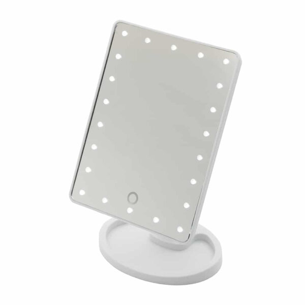 Oglinda cu LED si touch alba Oranjollie