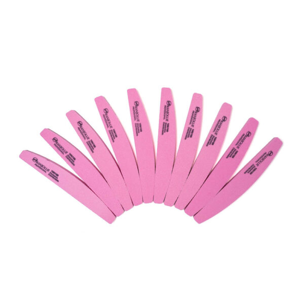 Pila buffer washable roz forma D Oranjollie – set 10 buc