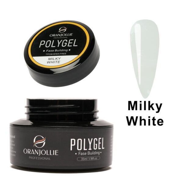 Polygel glitter Milky White Oranjollie