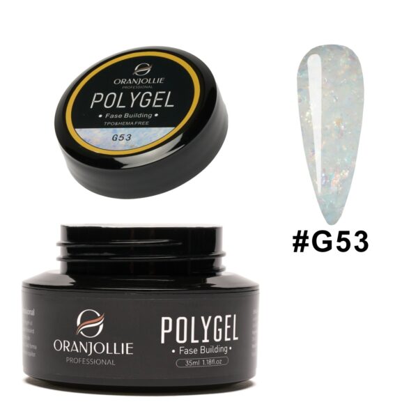 Polygel glitter Nr. G53 35g Oranjollie
