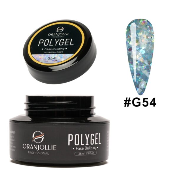 Polygel glitter Nr. G54 35g Oranjollie