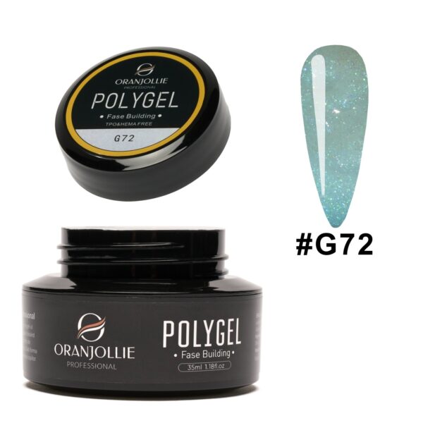 Polygel glitter Nr. G72 35g Oranjollie