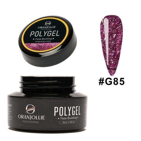 Polygel glitter Nr. G85 35g Oranjollie