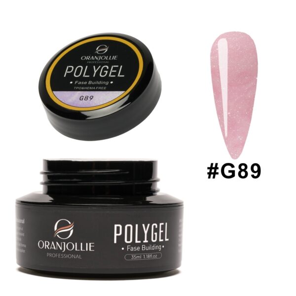 Polygel glitter Nr. G89 Oranjollie