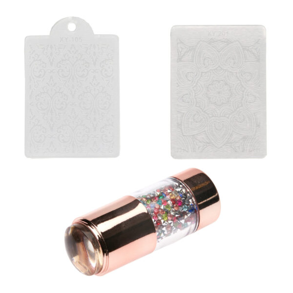 Set stampila unghii Crystal Color W7 Oranjollie